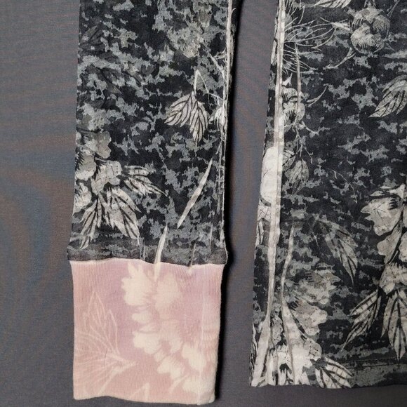 T Party Womens Y2K Floral Burnout Sheer Long Sleeve Fairy Grunge V-Neck Top M - Picture 9 of 12